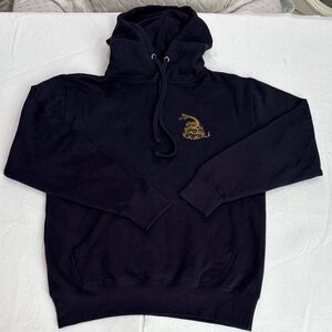 Howitzer Hoodie Mens Navy Blue Drawstring Gold Rattlesnake Don’t Tread on Me